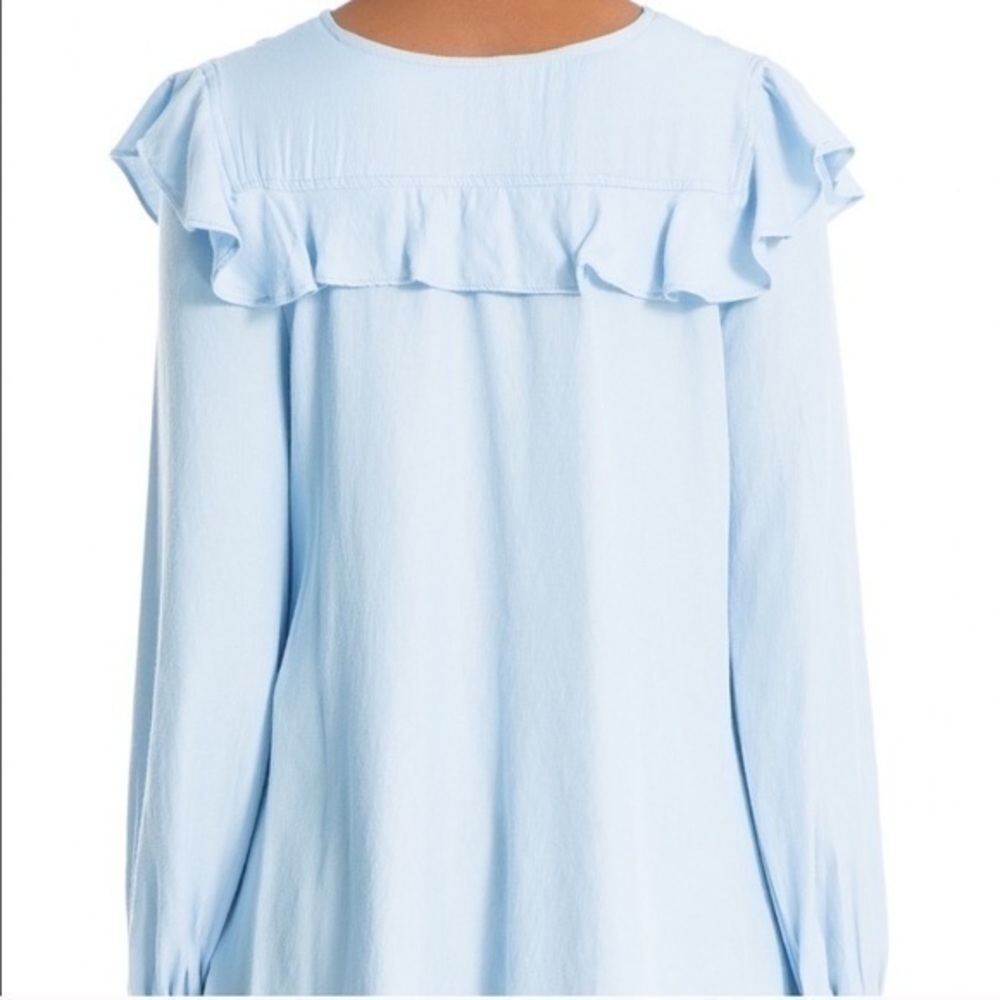 Women’s Max Studio Ruffle-Trip Top - Picture 3 of 5